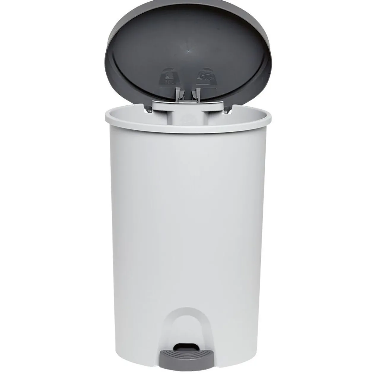 Poubelle à pédale gris béton 27L