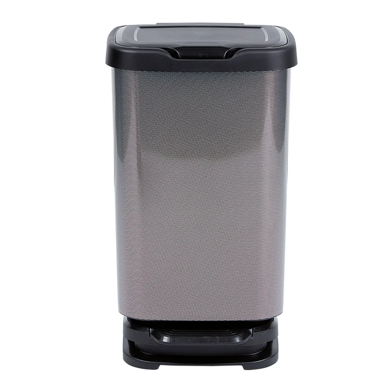 Poubelle à pédale Jive aspect carbone noir 40 L