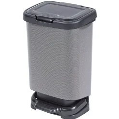 Poubelle à pédale Jive aspect carbone noir 20 L