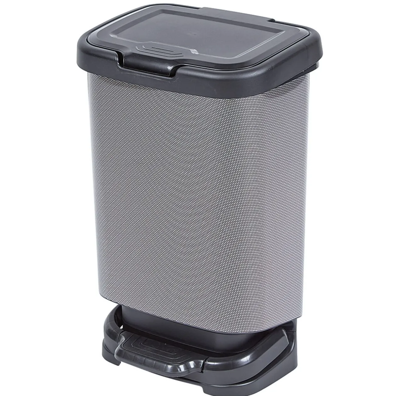 Poubelle à pédale Jive aspect carbone noir 20 L