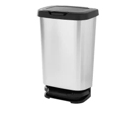 Poubelle à pédale Jive noir et gris 40 L