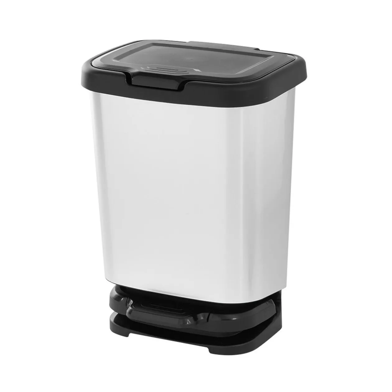 Poubelle à pédale Jive noir et gris 20 L