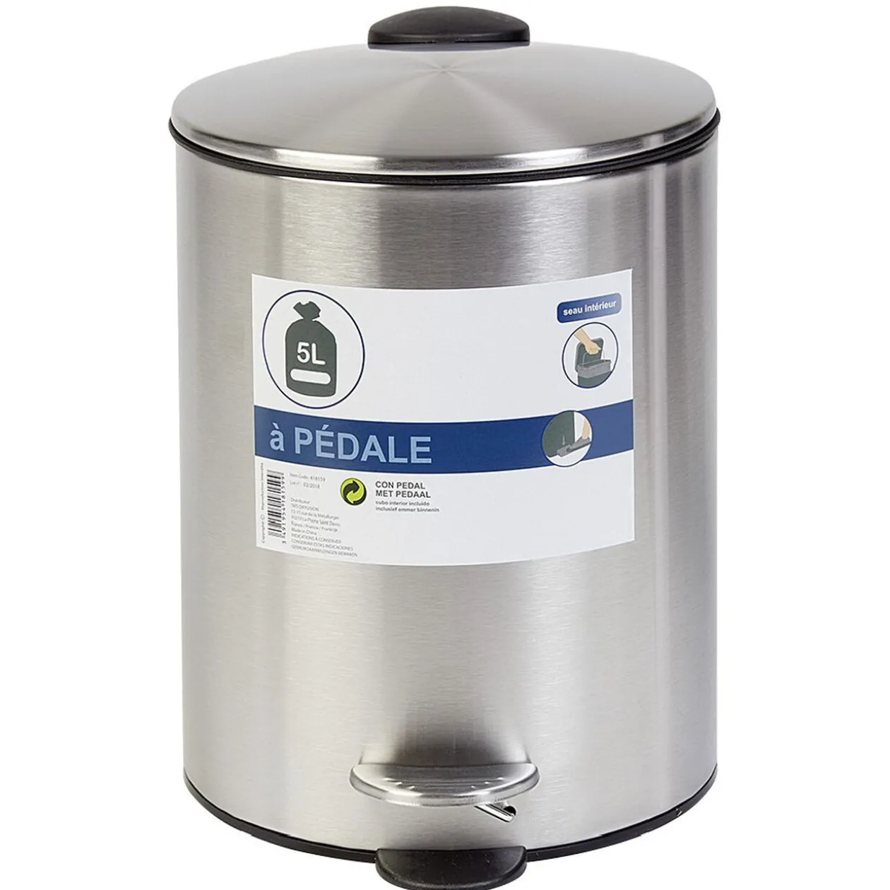 Poubelle à pédale 5L