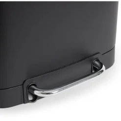 Poubelle à pédale 30L métal noir avec bac amovible