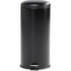 Poubelle à pédale métal noir 30 L