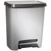 Poubelle à pédale plastique gris 25L