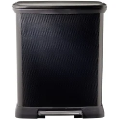 Poubelle à pédale plastique noir carbone 30L