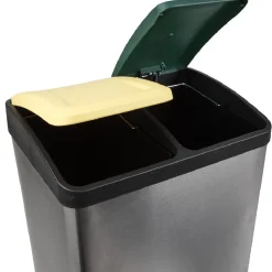 Poubelle à pédales tri sélectif 2 x 20 L