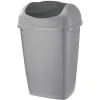 Poubelle à rabat bascule grise et noire H52cm 25L