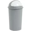 Poubelle à rabat grise Ø39,5xH75cm 50L