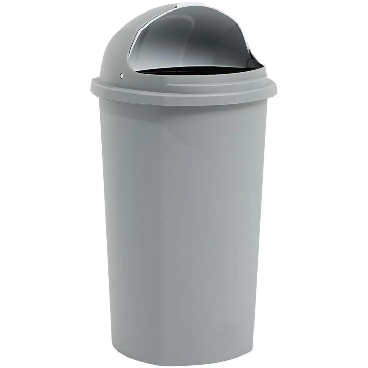 Poubelle à rabat grise Ø39,5xH75cm 50L