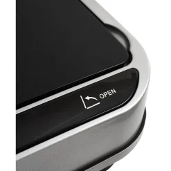 Poubelle automatique avec seau gris métallisé 40 L