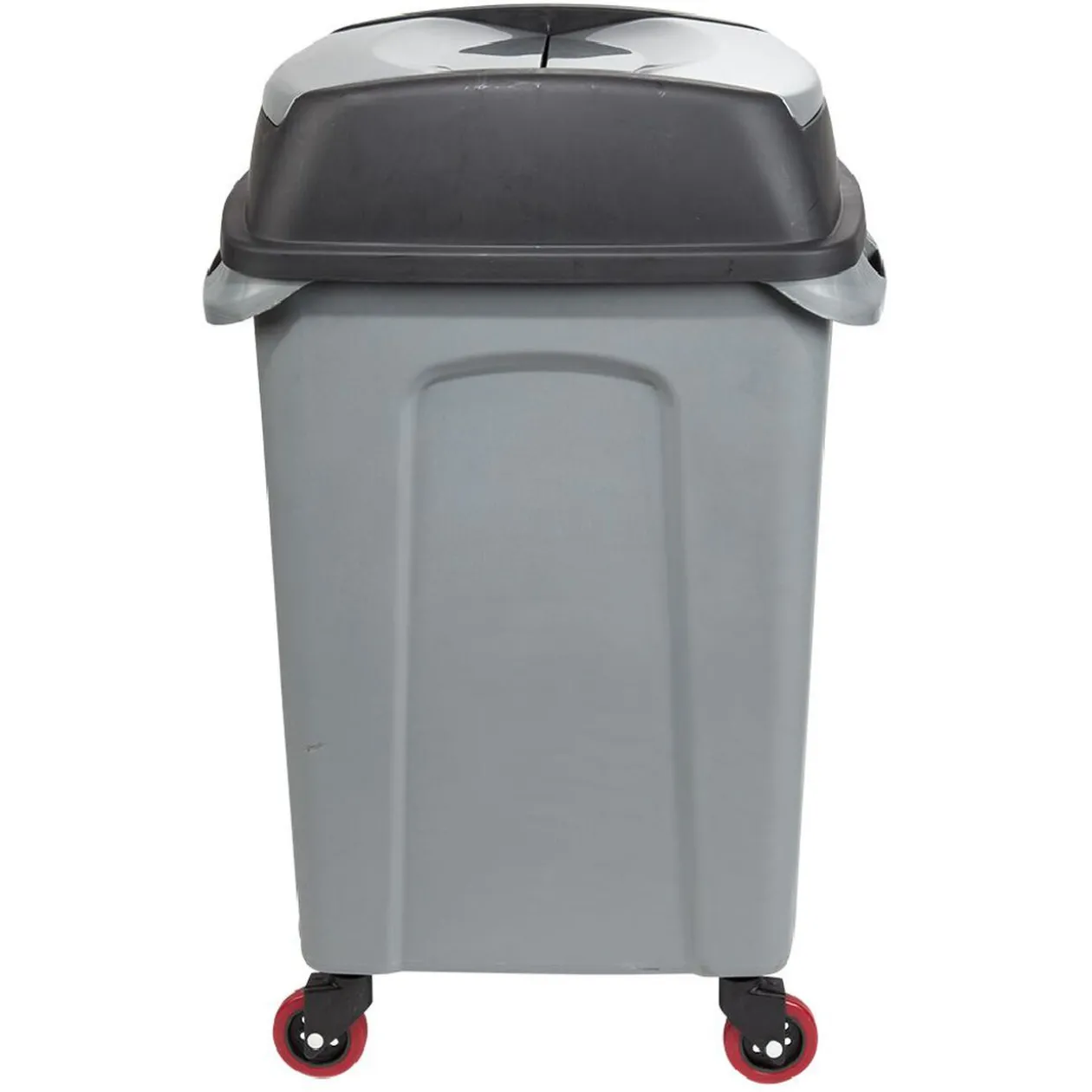 Poubelle de garage 70L sur 4 roulettes