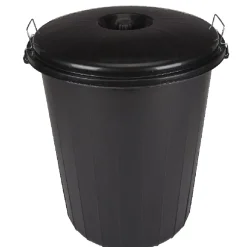 Poubelle de jardin noir 70 L