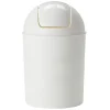 Poubelle de salle de bain en plastique blanc 6L