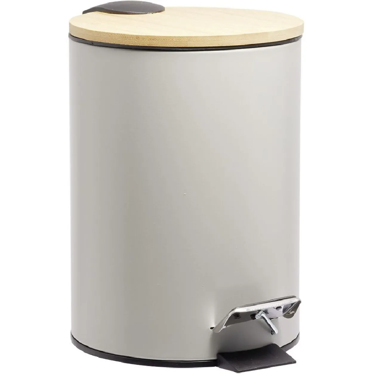 Poubelle de salle de bain 3L gris naturel