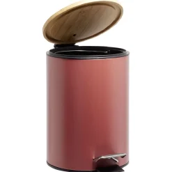 Poubelle de salle de bain 3L marron naturel