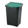 Poubelle de tri couvercle vert 45L