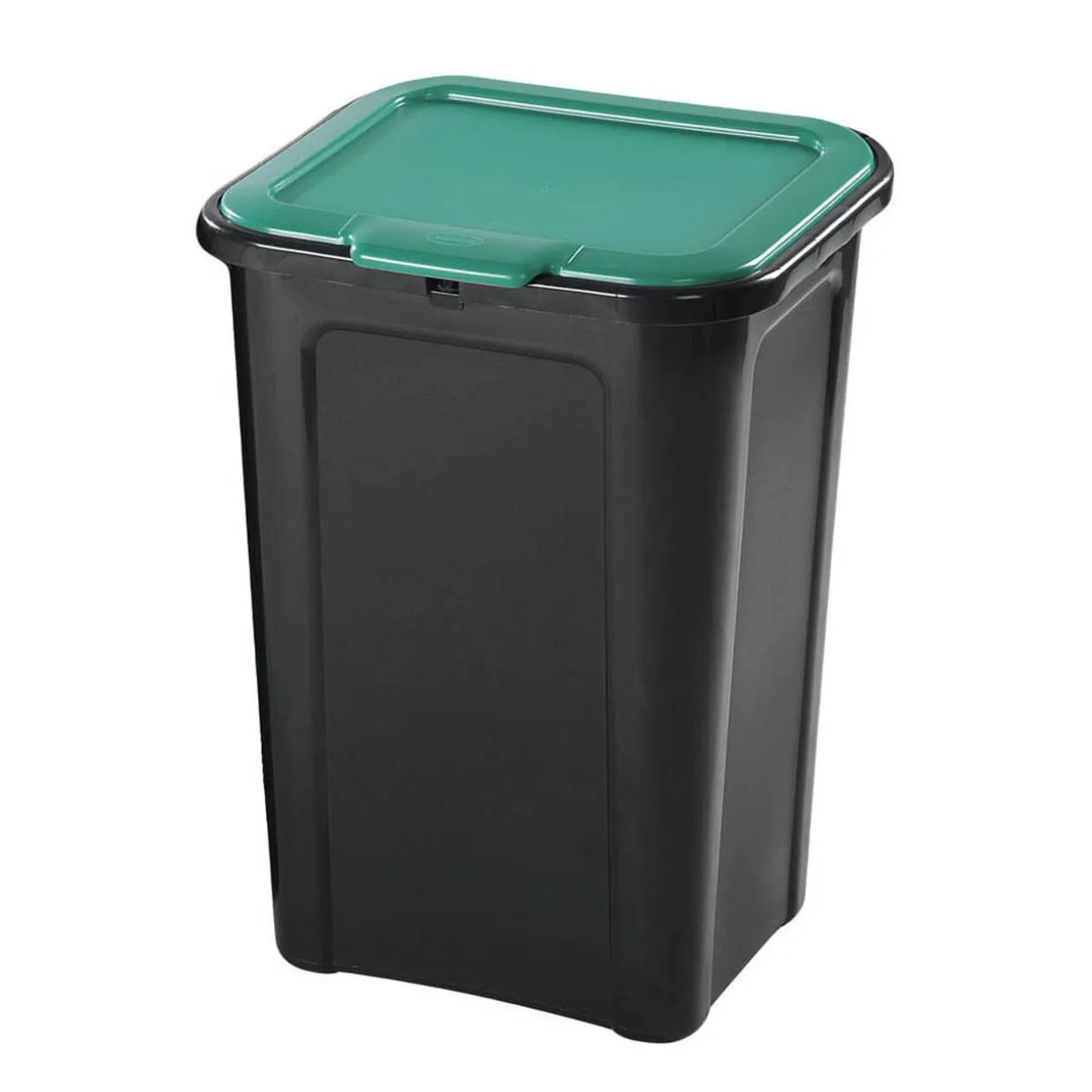 Poubelle de tri couvercle vert 45L