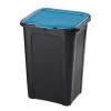 Poubelle de tri couvercle bleu 45L