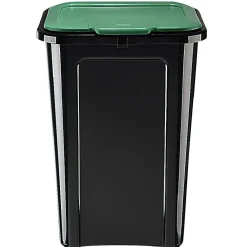 Poubelle de tri couvercle vert 45L