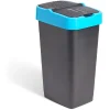 Poubelle de tri pour papier 60L plastique bleu et noir