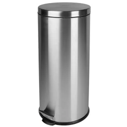 Poubelle grise à pédale ronde 30 L