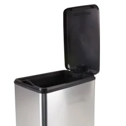 Poubelle grise slim à pédale 25 L