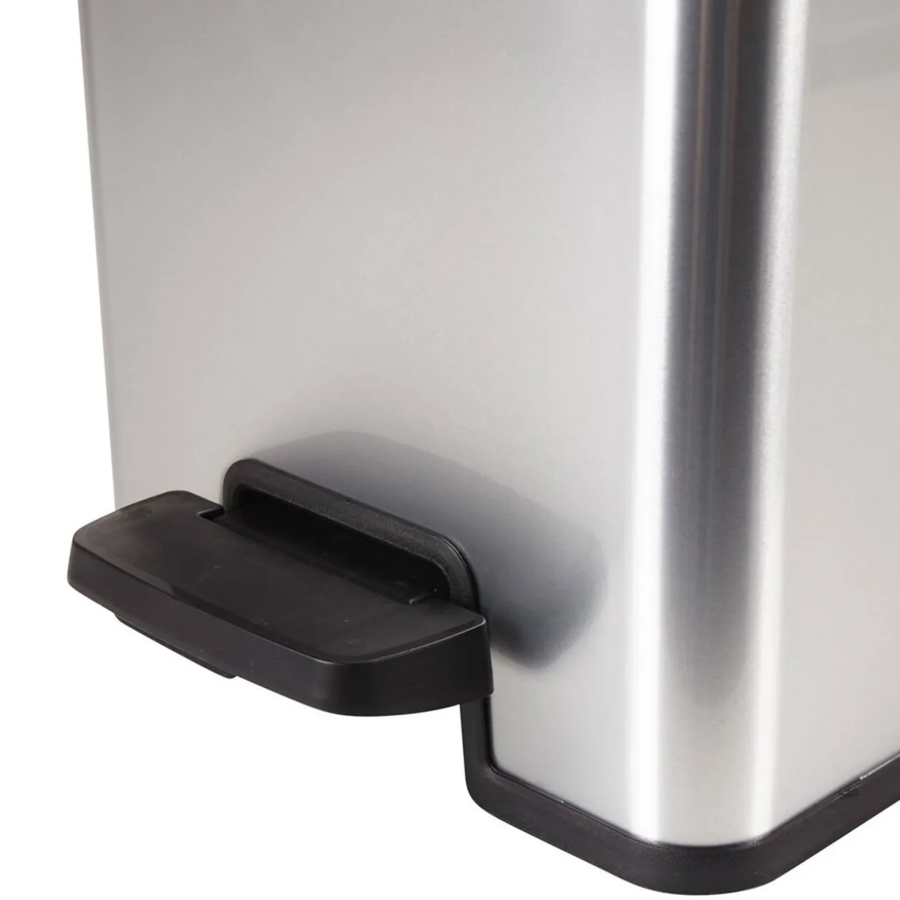 Poubelle grise slim à pédale 25 L