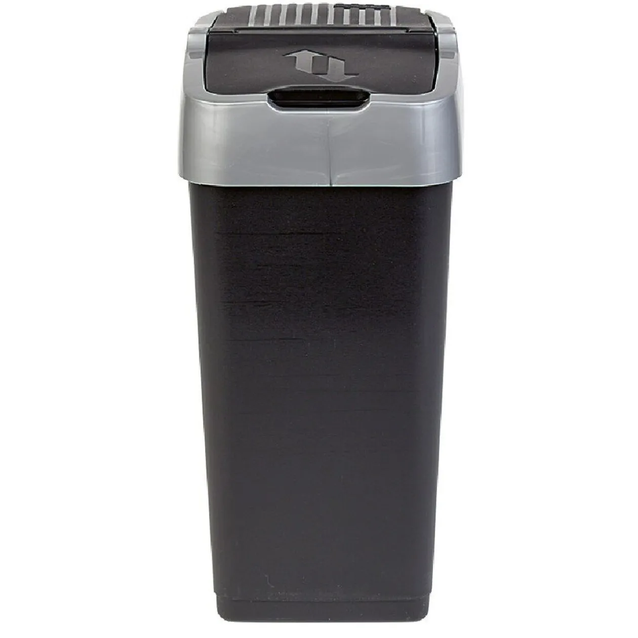 Poubelle 18L à couvercle basculant push up H43 cm