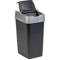 Poubelle 18L à couvercle basculant push up H43 cm