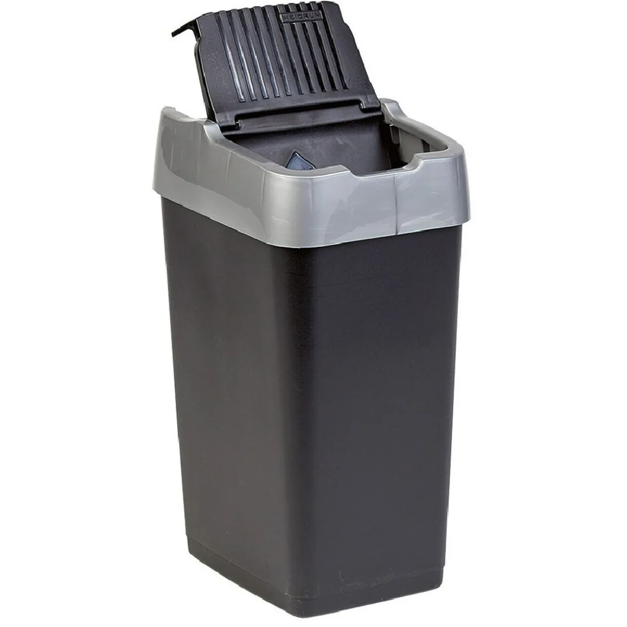 Poubelle 18L à couvercle basculant push up H43 cm