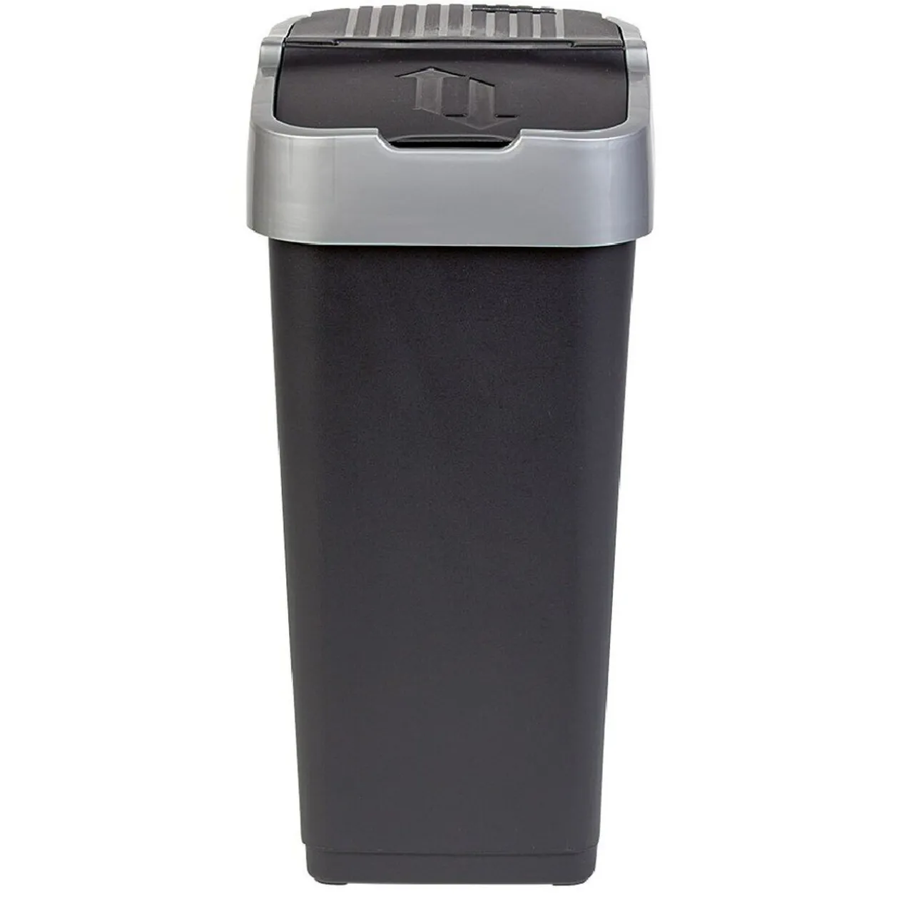 Poubelle 35L à couvercle basculant push up H51 cm