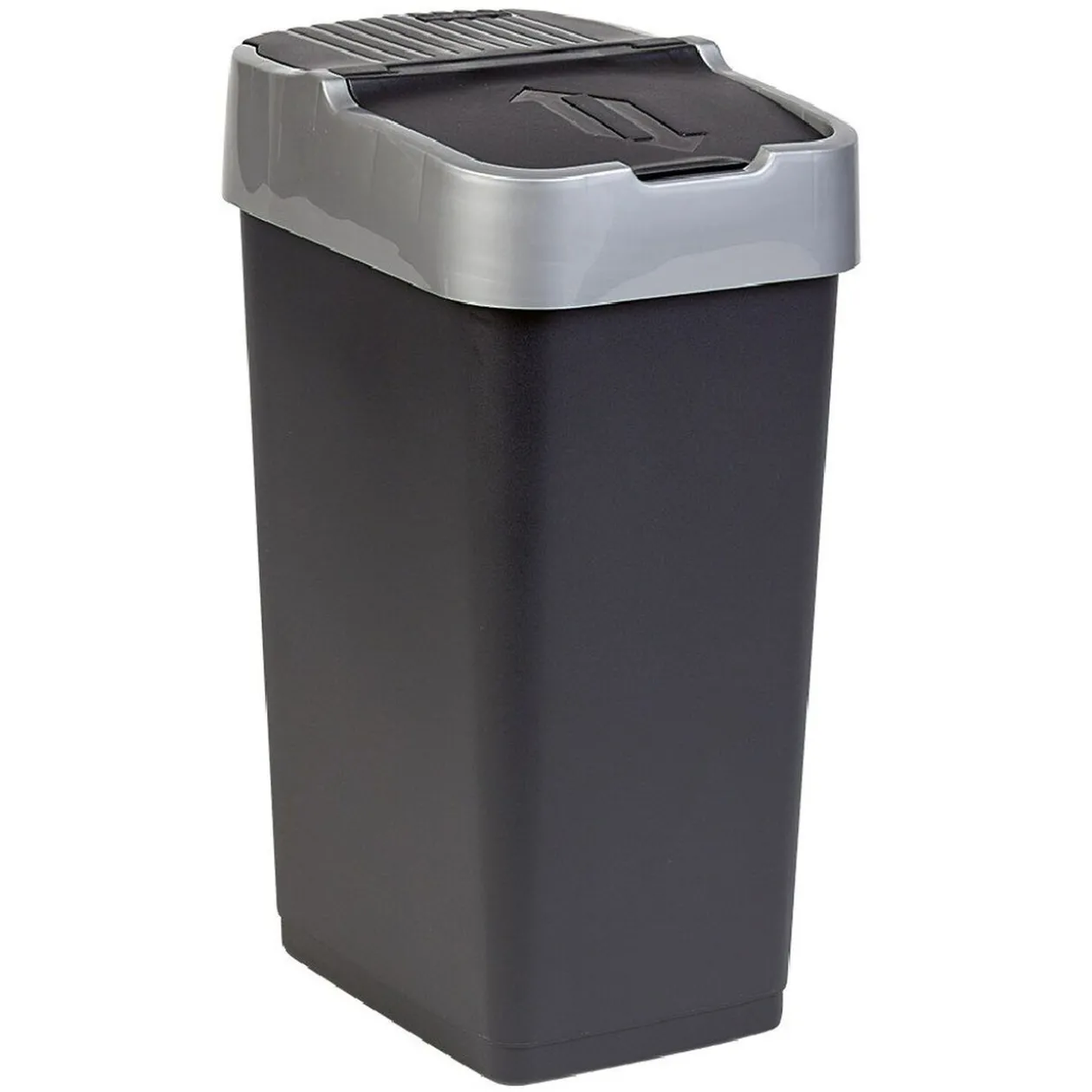 Poubelle 35L à couvercle basculant push up H51 cm