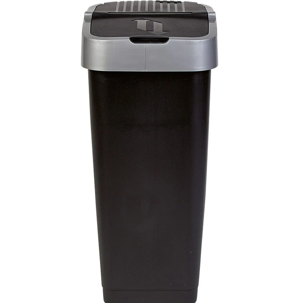 Poubelle 60L à couvercle basculant push up H67 cm