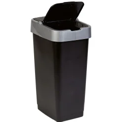 Poubelle 60L à couvercle basculant push up H67 cm