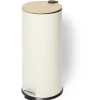 Poubelle 30L à pédale et frein de chute métal beige