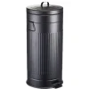 Poubelle ronde à pédale 30 L noir