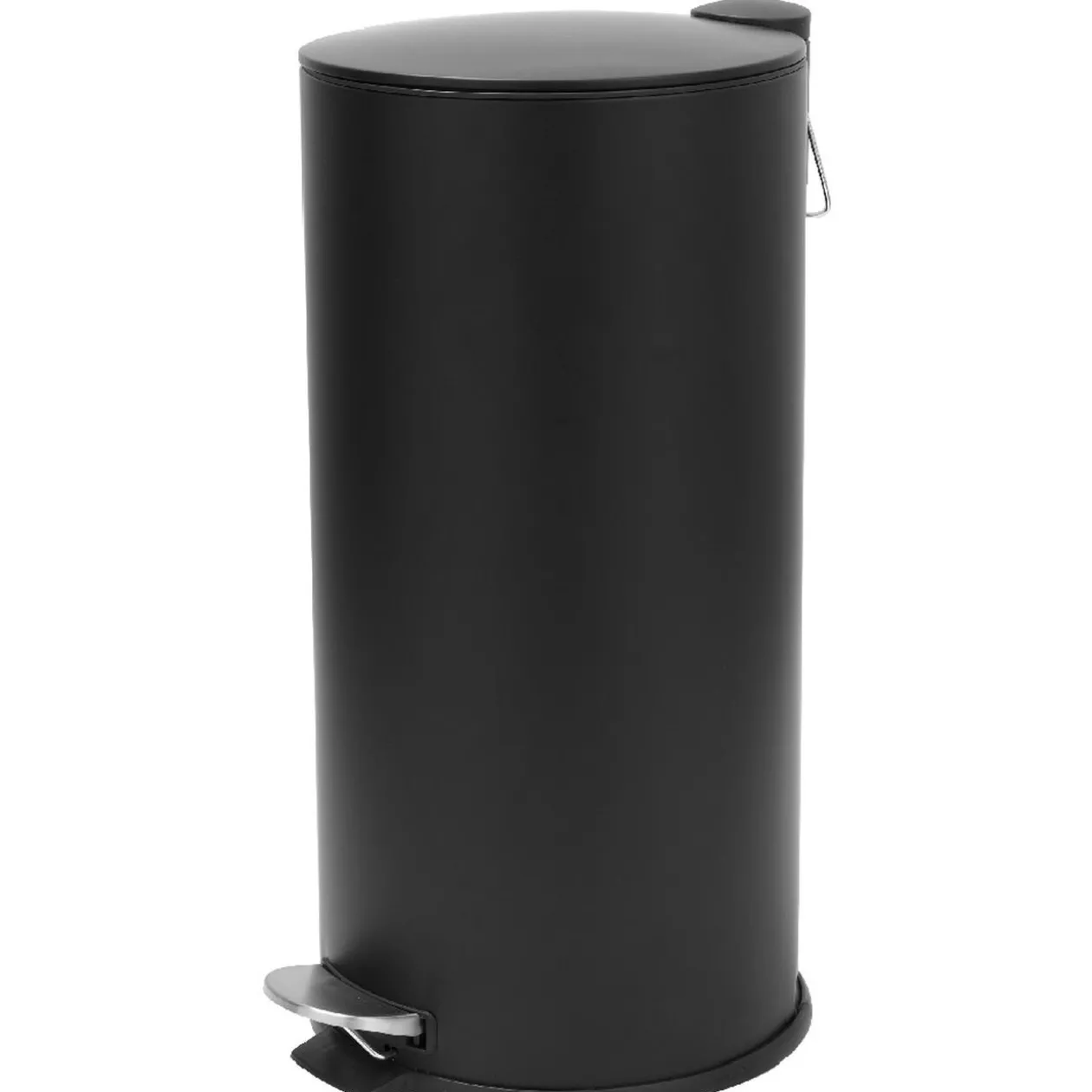 Poubelle ronde à pédale noir 27 L