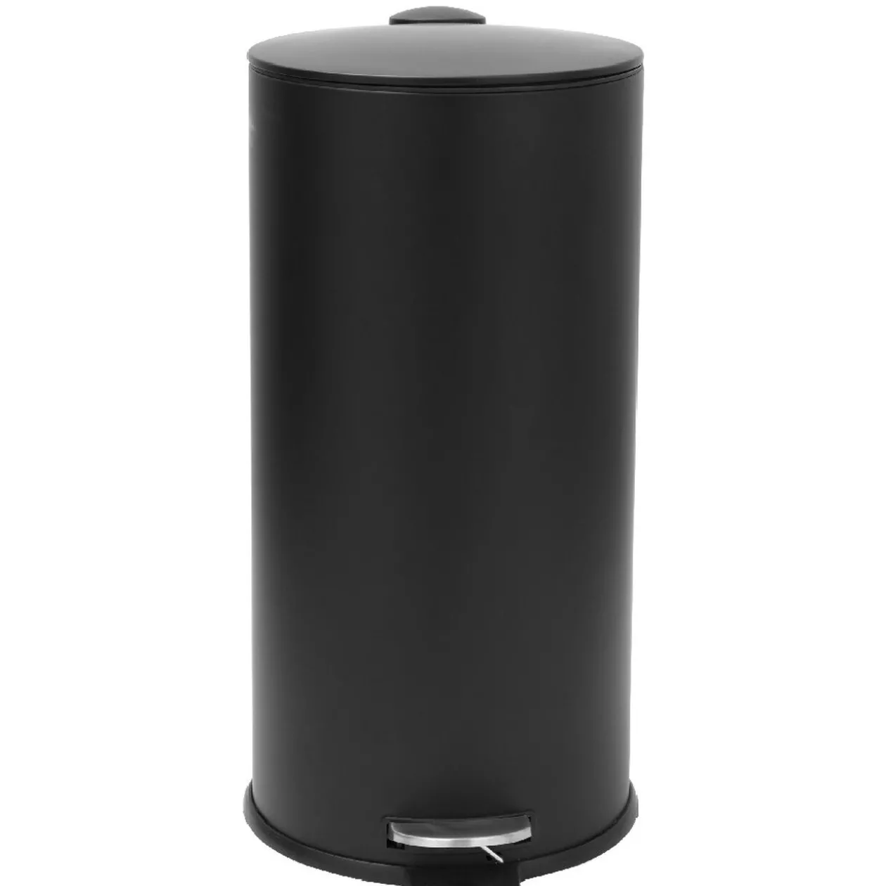 Poubelle ronde à pédale noir 27 L