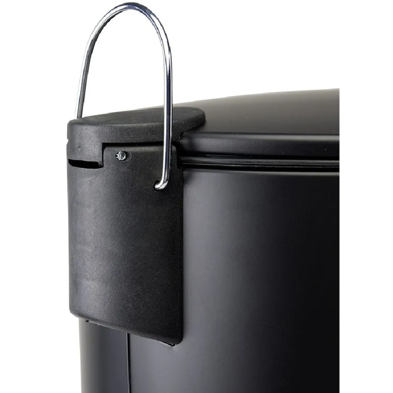 Poubelle ronde à pédale noir 27 L