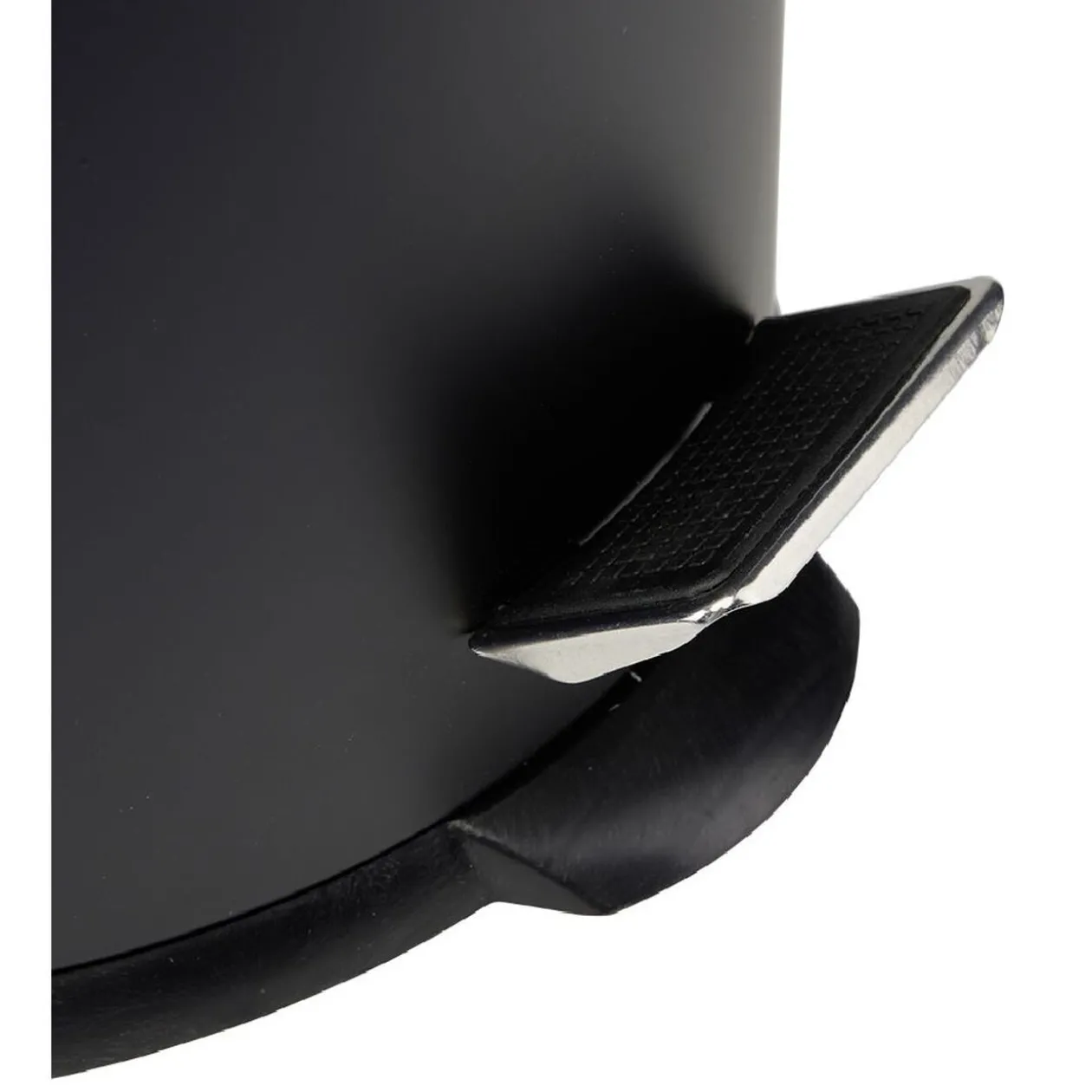 Poubelle ronde à pédale noir 27 L