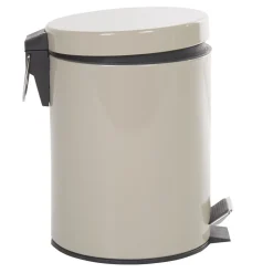Poubelle ronde beige 5 L