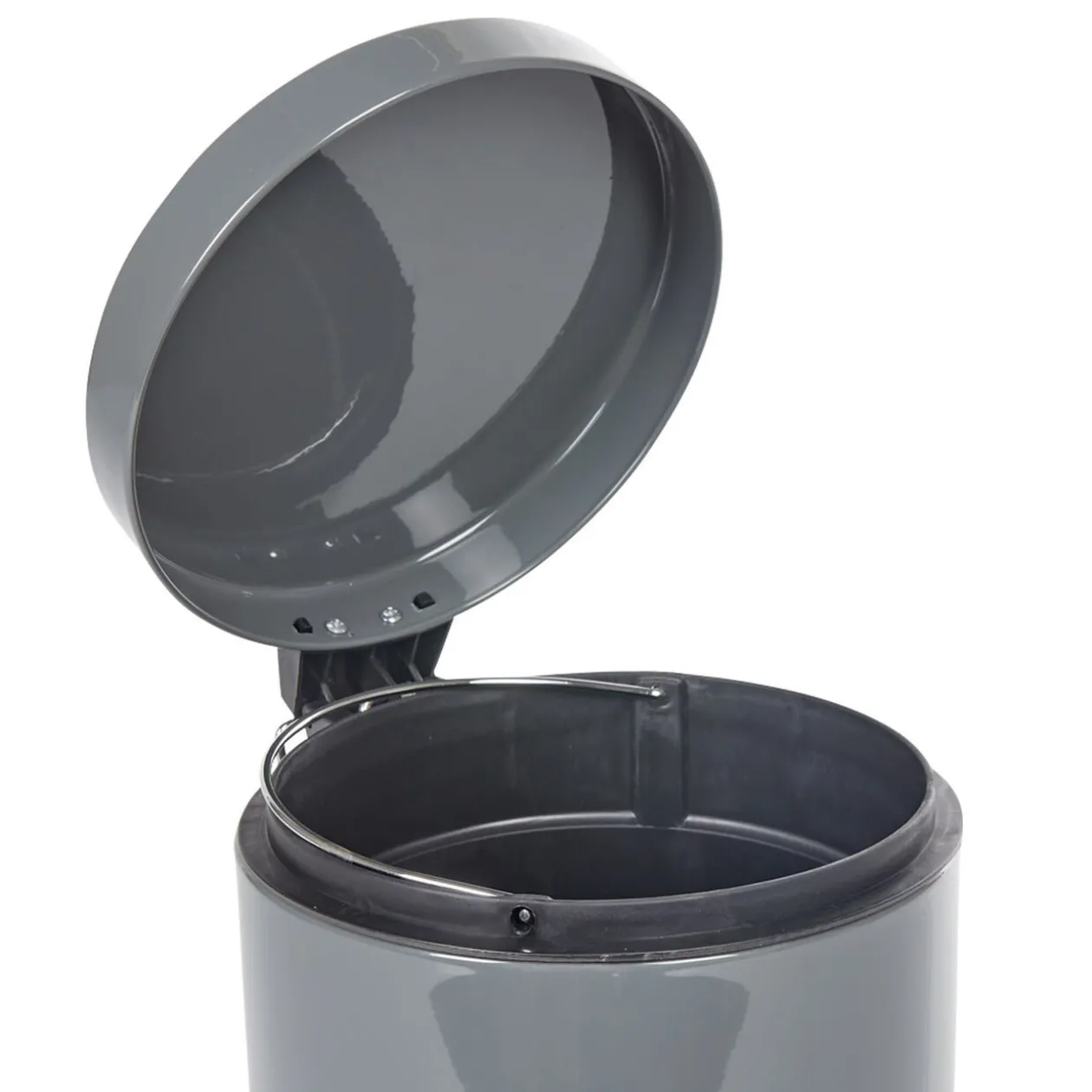 Poubelle ronde gris 5 L