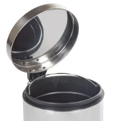 Poubelle ronde gris métallisé 5 L