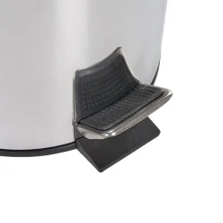 Poubelle ronde gris métallisé 5 L