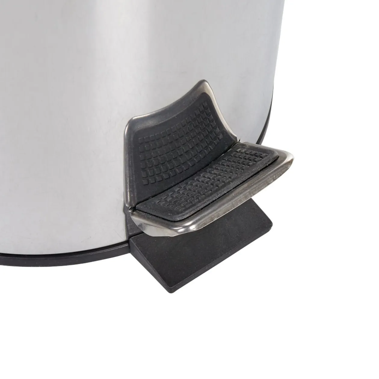 Poubelle ronde gris métallisé 5 L