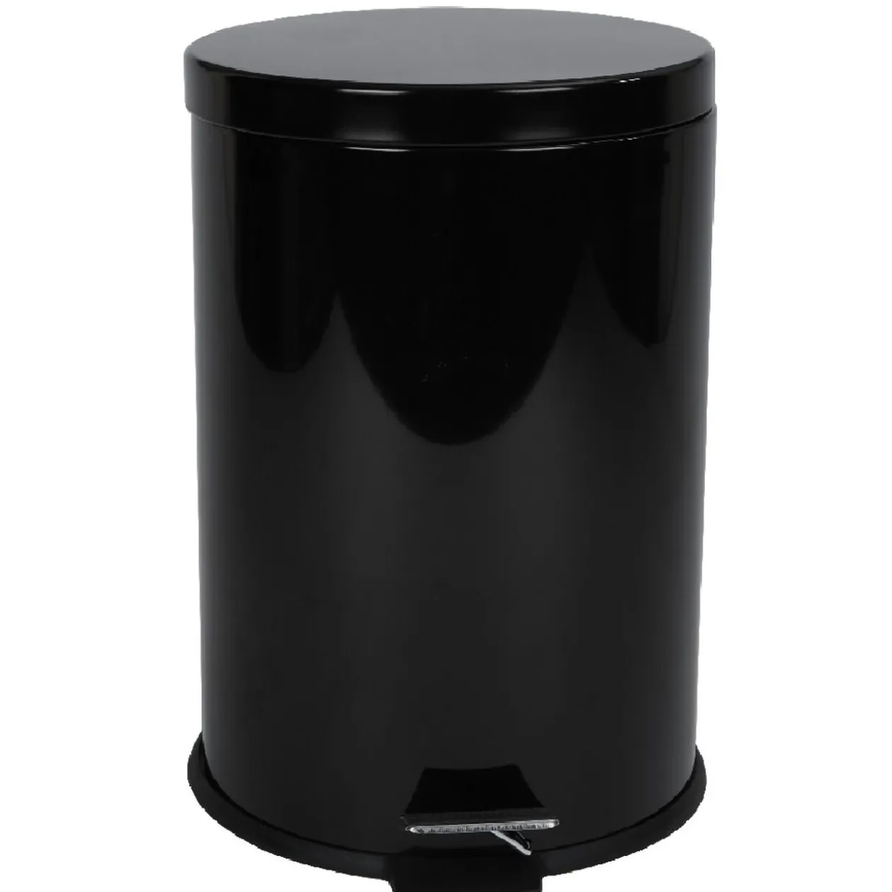 Poubelle ronde pédale noir 20 L