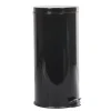 Poubelle ronde pédale noir 30 L
