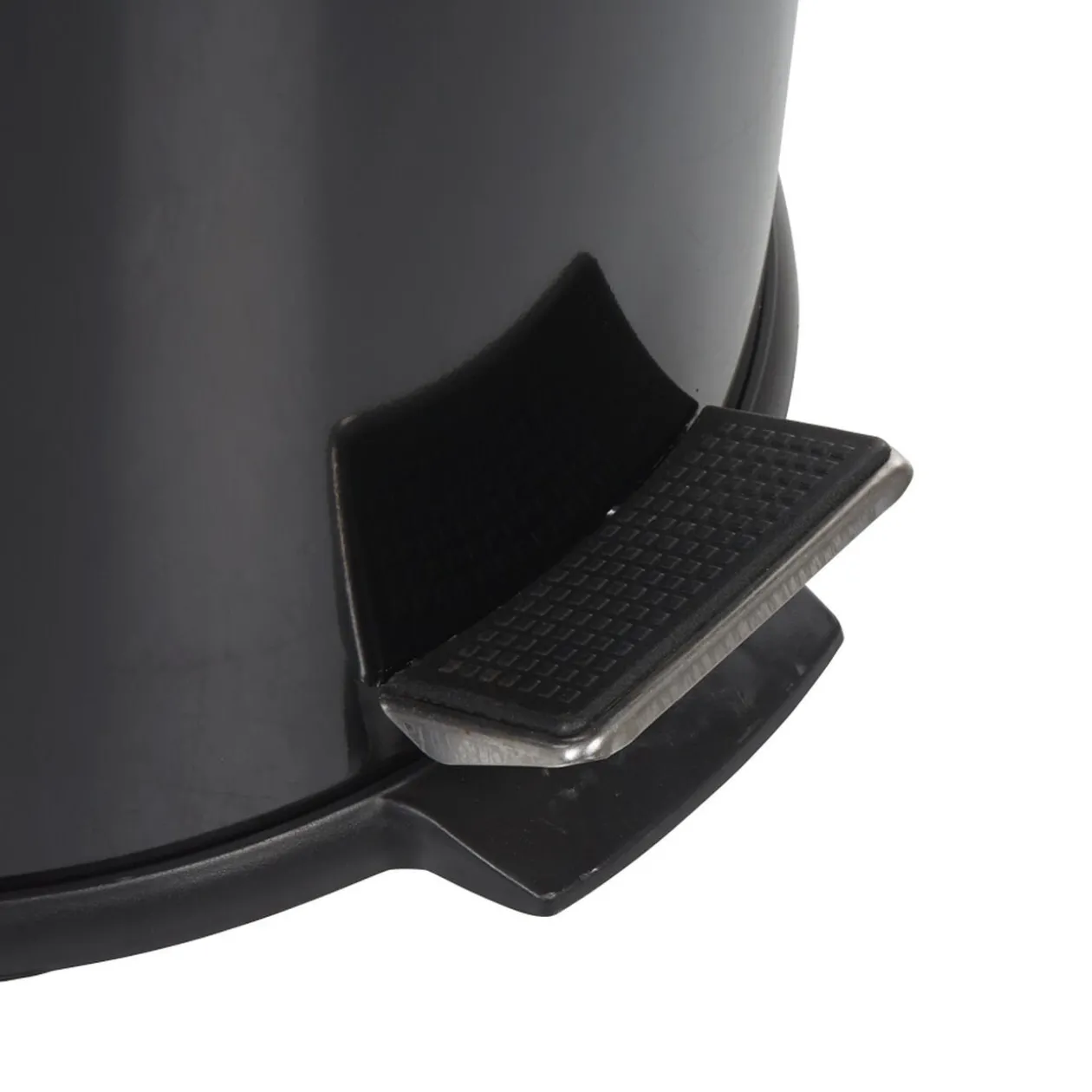 Poubelle ronde pédale noir 30 L